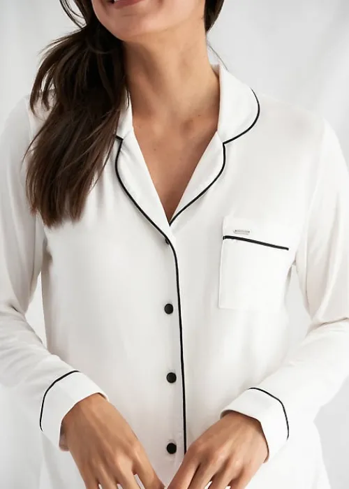 Cheap Pretty You London Bamboo Pyjama Set Cream