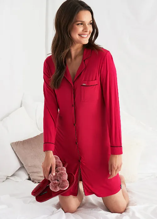 Best Sale Pretty You London Bamboo Nightshirt Scarlet