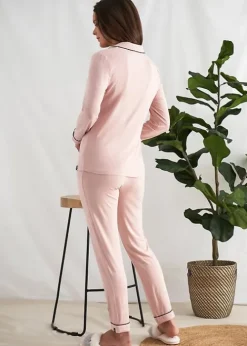 Cheap Pretty You London Bamboo Pyjama Set Pink