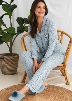 Hot Pretty You London Bamboo Pyjama Set Heart Splash