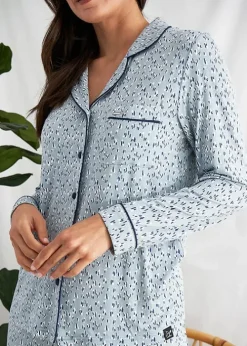 Hot Pretty You London Bamboo Pyjama Set Heart Splash