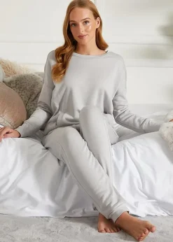 Store Pretty You London Bamboo Leisure Crew Neck Sweatshirt Dove Grey