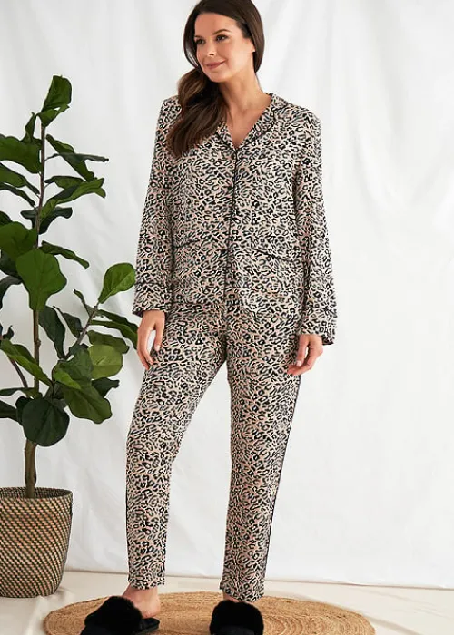 Online Pretty You London Pyjama Set Cheetah