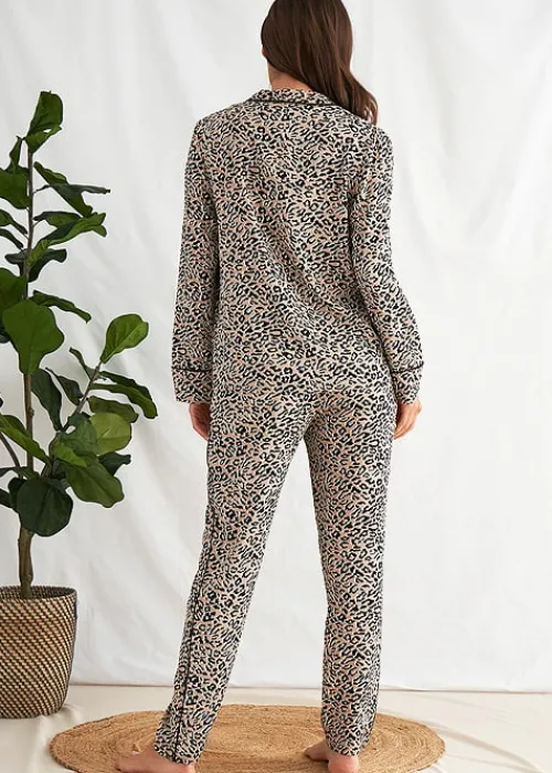 Online Pretty You London Pyjama Set Cheetah
