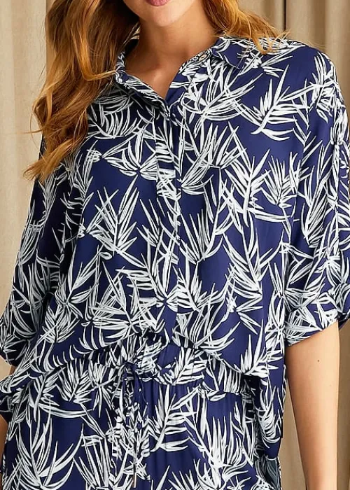 Outlet Pretty You London Studio Midnight Long Pyjama Set Studio Midnight Palm
