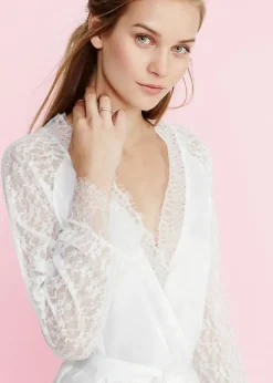 Sale Promise Bridal Short Robe White