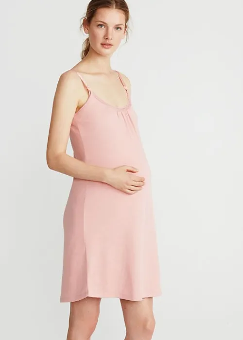 New Promise Fedra Maternity Nightgown With Straps Rosa