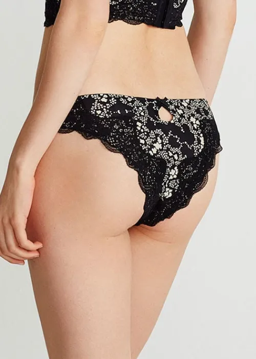 Store Promise Luxury Nocturno Bikini Brief Black Nocturno Print