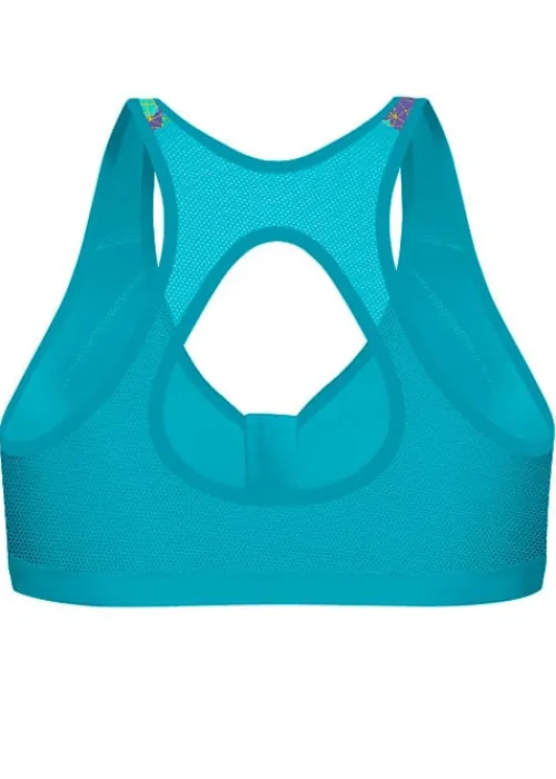 Cheap * Shock Absorber Active Zipped Plunge Bra Ocean Wave Print