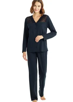 Flash Sale Blackspade Spade Cherry Button Long Pyjama Set Black