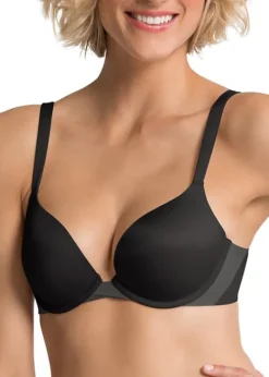 New Spanx Pillow Cup Signature Push Up Plunge Bra Black