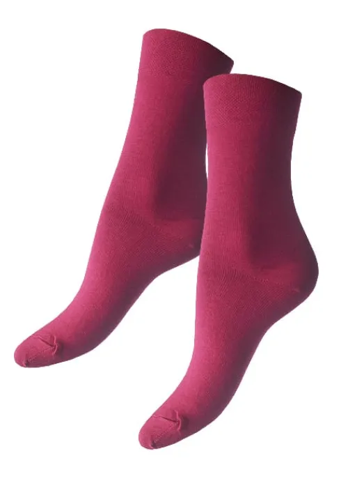 Outlet Tiffany Quinn Platinum Range Bamboo Comfort Top Socks 3Pp Mixed Plum