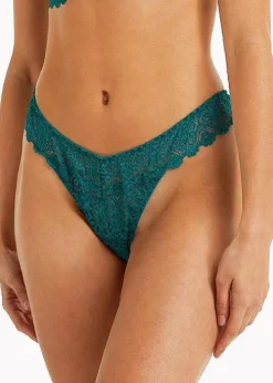 Fashion Wolf And Whistle Ariana Everyday Lace Thong Teal