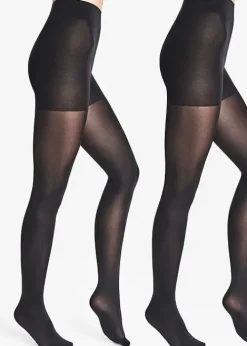 Discount Wolford Aurora 70 Duo Pack Opaque Tights Black