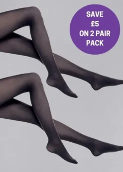 Flash Sale Wolford Velvet De Luxe 50 Duo Pack Black