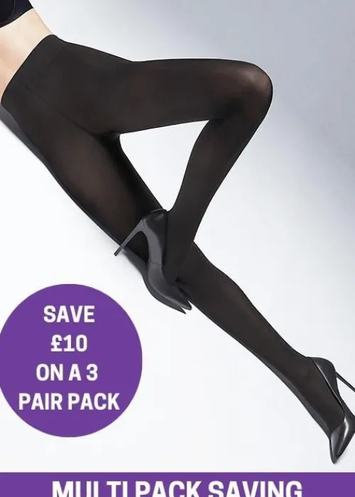 Flash Sale Wolford Velvet De Luxe 66 Tights 3 Pair Pack Black